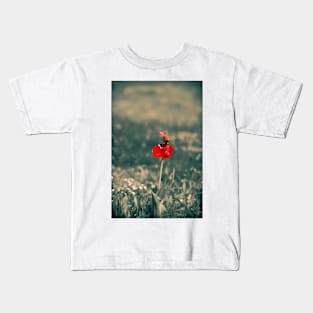 Lonely Red Flower Kids T-Shirt